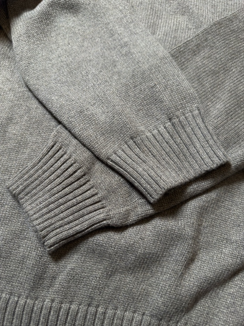 Ralph Lauren Men's Gray Quarter-Zip Mock Neck Sweater - Picture 4 of 5